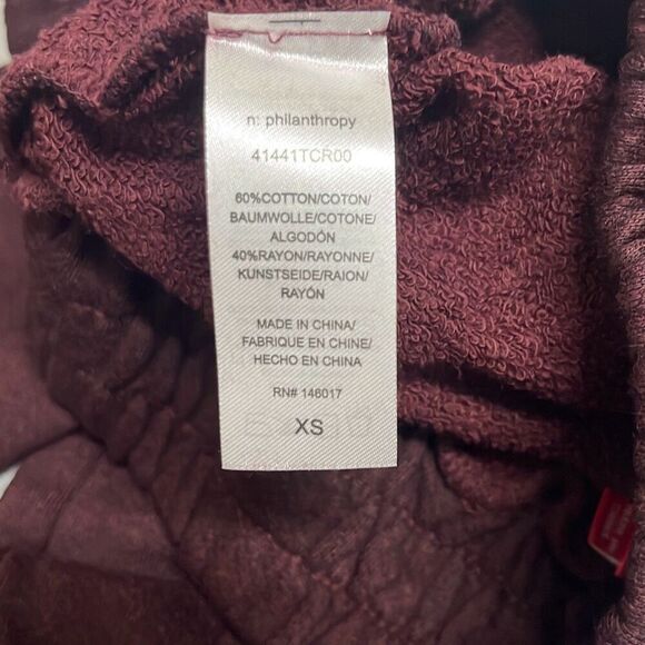 Revolve n:philanthropy Quattro Jogger Sweatpants Dark Red Pockets XS NWT Casual - Picture 7 of 10